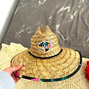 Stylish Straw Hat with Colorful Trim